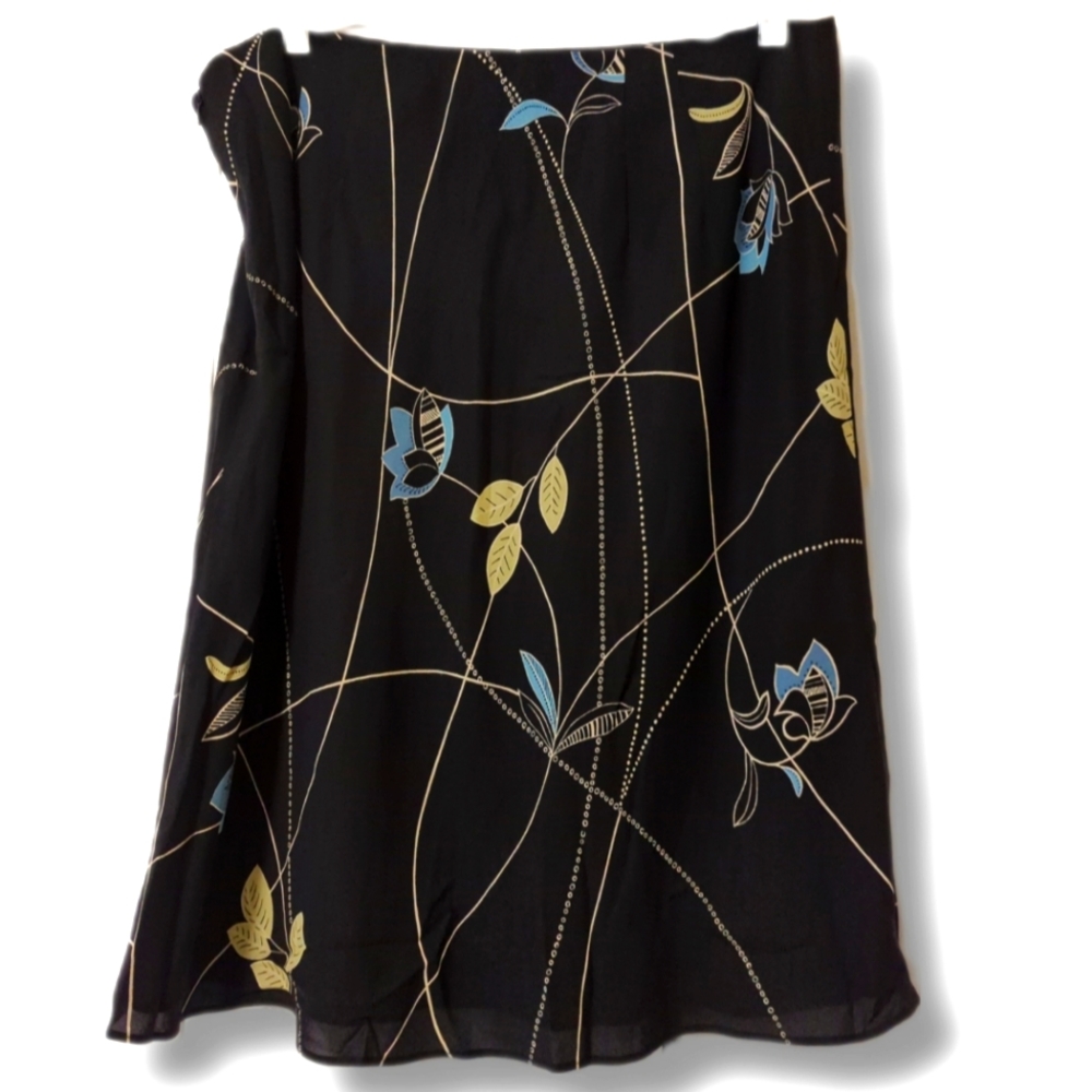 100% Silk A-line Ann Taylor Loft Skirt Size 12
